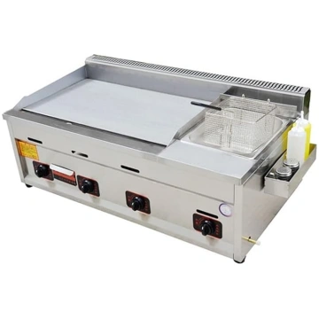 Komerciālais Teppanyaki gāzes grils, fritieris, pa