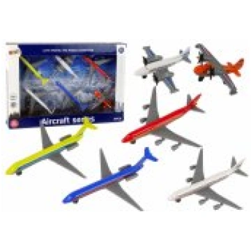 LEAN Toys Passenger Planes Set Various Colours 6 P