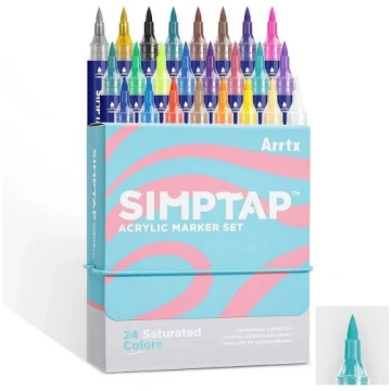 Acrylic Marker Pens ARRTX Simptap, 24 Colours
