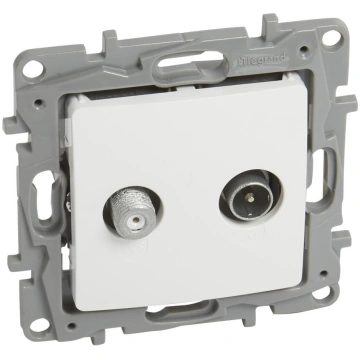 Niloe balts Rozete TV./ SAT.caur 14dB LEGRAND EB44