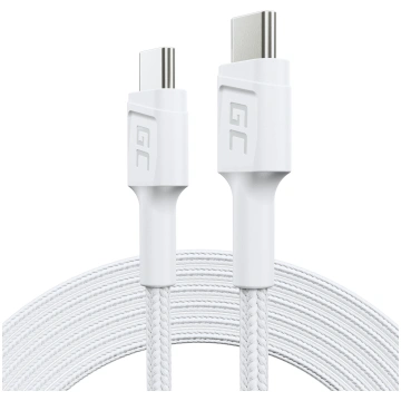 Cable White USB-C Type C 2m Green Cell PowerStream