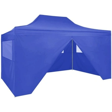 vidaXL saliekama nojume ar 4 sienām, zila, 3x4 m, 
