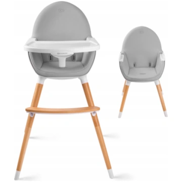 Barošanas krēsli - KinderKraft Fini Grey 2 in 1 Ba