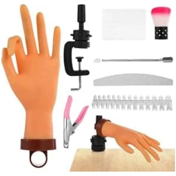 Acrylnägel, Manekena roka ar klemmhalter & Nagelwe