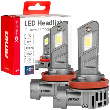 Led auto spuldzes x5 sērijas winger h8 h9 h11 6000