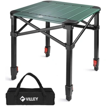 VILLEY Aluminium Folding Table with Carry Bag, Fol