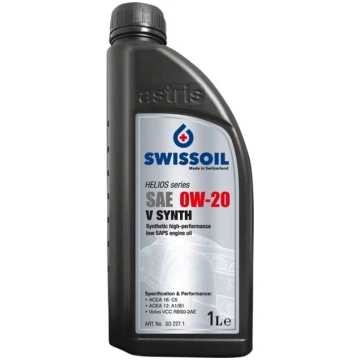 SAE 0W-20 V Synth, 1L Swissoil