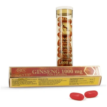 Ginseng with Lecithin 30 Capsules x 1000 mg Marnys