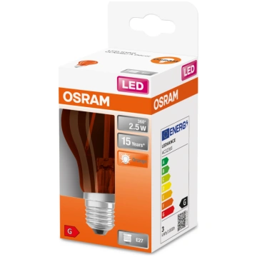 OSRAM Spuldze Osram LED, E27, oranža krās., E27, 2