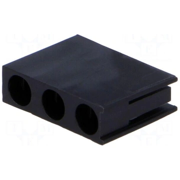 LED housing | 3mm | polyamide | angular | black | 