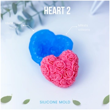 SILIKONA LIEŠANAS FORMA | HEART 2