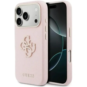 Guess FW Resin Logo vāciņš iPhone 17 Pro Max - Roz