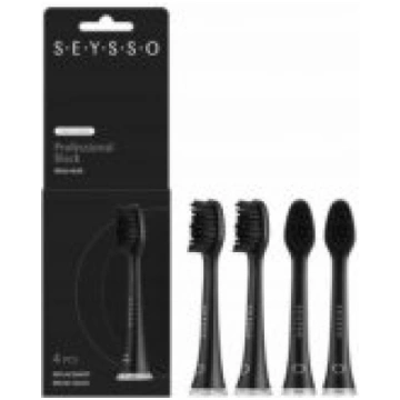 Seysso Brush Head Carbon Professional Black 4pcs a