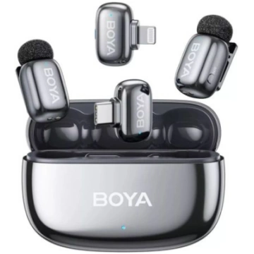 BOYA Microphone Wireless Mini 2-01 2.4GHz, AI Powe