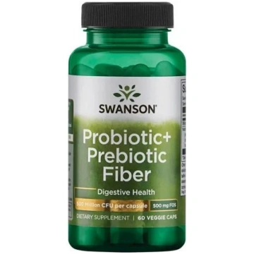Swanson Probiotic+ Prebiotic Fiber - 60 kapsulas