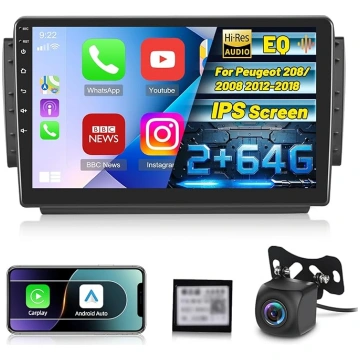 2G + 64G Android auto radio Peugeot 208/2008 2012-