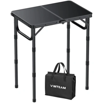 VINTEAM Camping Table, 3-Way Height Adjustable, Li