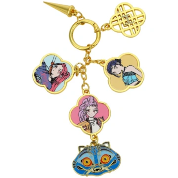 KPop Demon Hunters Group Metal Keychain Bioworld