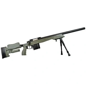WELL Fucile Sniper Bolt Action con Bipiede Verde (