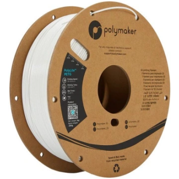 Polymaker PETG materiāls PolyLite White, 1kg | POL