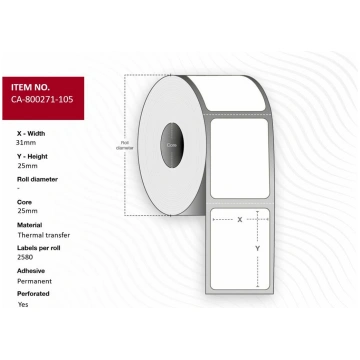 Capture - labels - 30960 label(s) - 31 x 25 mm (al