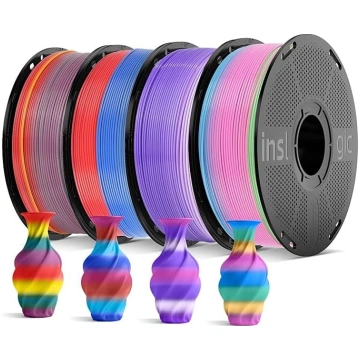 Inslogic Rainbow PLA 3D printera filaments, daudzk