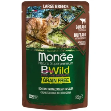 Monge BWild Pouches Cat Large Breed Buffalo With V