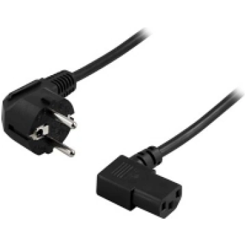 Deltaco DEL-111B power cable Black 5 m C13 coupler