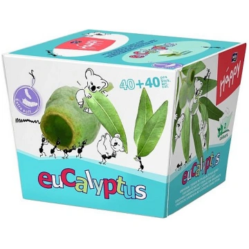 HAPPY izvelkamas salvetes ar eikalipta aromātu 80g
