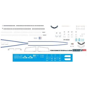 1:144 PAS-Decals - Boeing 737-700 KLM new, Decal f