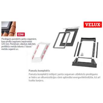 VELUX Jumta Loga iebūvēšanas pamata komplekts EDW 
