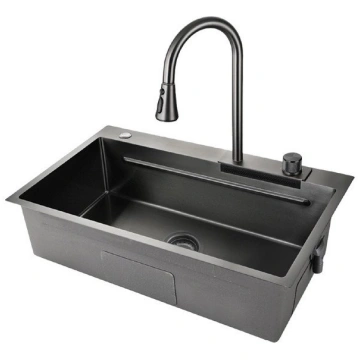 Zlewozmywak GraniteQ STAINLESS STEEL SINK+FAUCET M