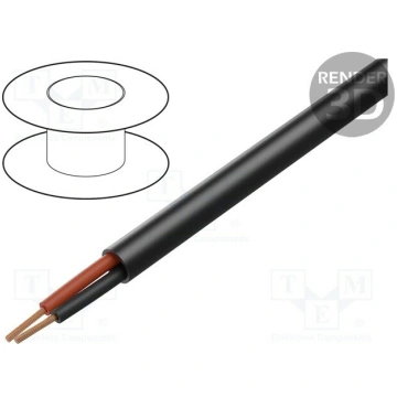Wire: loudspeaker cable; 2x4mm2; stranded; OFC; bl