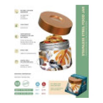 Quokka Whim Food Jar Blue Garden pusdienu termoss 