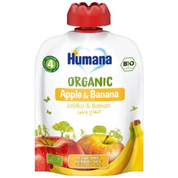 Humana BIO ābolu un banānu biezenis 90g