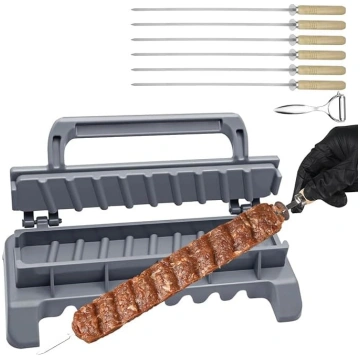 Liels Kebab Maker Plastmasas prese ar 6 nerūsējošā