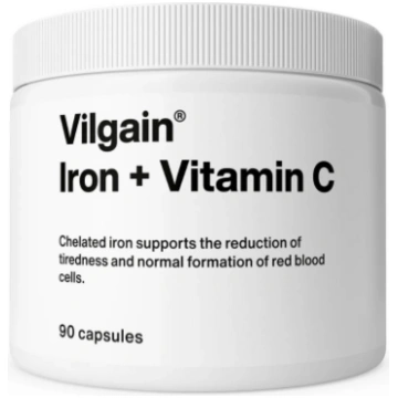 Dzelzs + C vitamīns 90 kapsulas VILGAIN