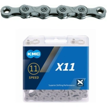 KMC Ķēde X11" 118 posmu pelēka KASTE (-) 1550429