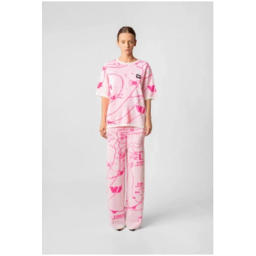 EVE knitted pants TOPO white pink Venera Arapu