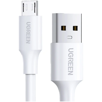 PVC kabelis USB0-A - microUSB 480 Mb/s 1,5m balts 