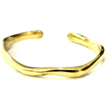 BRACCIALE OTTONE RIGIDO - ONDULATO - 6.5cm / da 5m