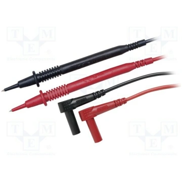 Test leads; Inom: 10A; probe tip x2,angular banana