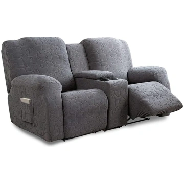 Loveseat Recliner Chair Cover with Center Console 