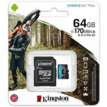 KINGSTON 64GB microSD 170R/90W DroneAcademy.lv