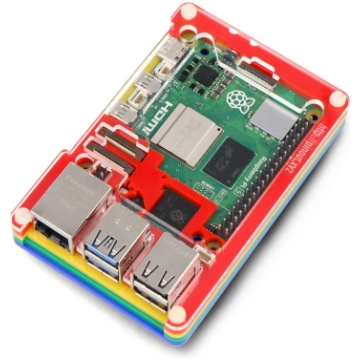 Pibow Coupe 5 - case for Raspberry Pi 5 - Rainbow 