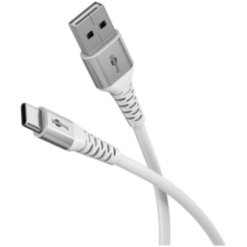 Goobay USB-C to USB-A Supersoft Textile Cable with