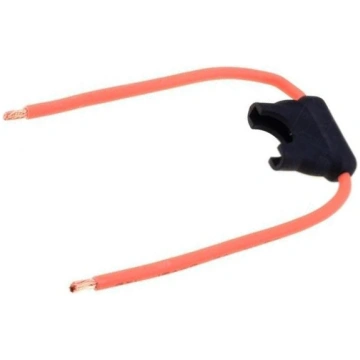 Fuse holder; 19mm; 30A; on cable; Leads: leads x2;
