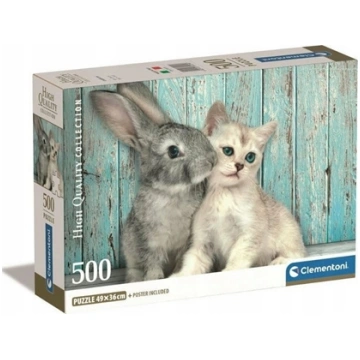 Clementoni CLE puzzle 500 Compact Cat _ Bunny 3553