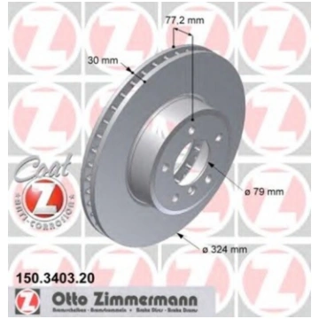 Bremžu diski ZIMMERMANN 150.3403.20