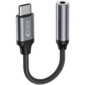 Adapter USB Tech-Protect USB-C - Jack 3.5mm Srebrn